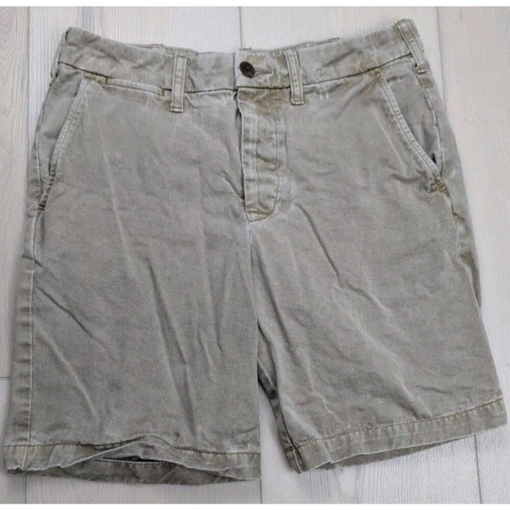 Outerknown Shorts Mens 29* (30) Fort Chino Khaki Cotton Canvas Scout 8" Hiking‎